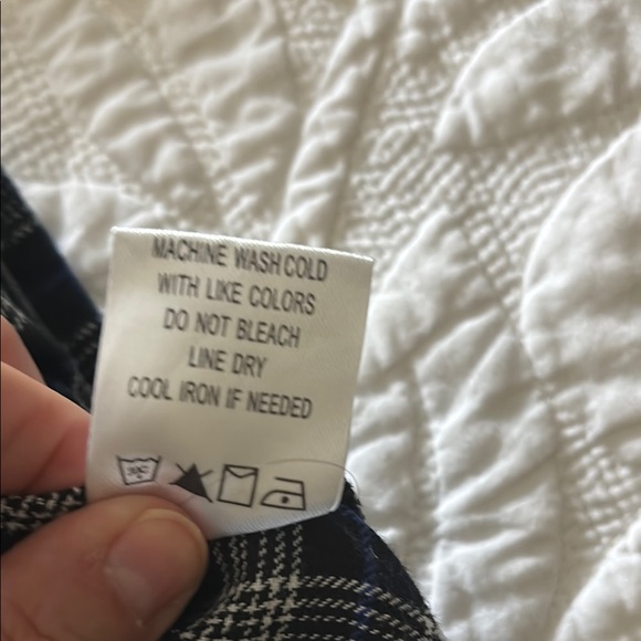 Tyler Boe flannel Blue Plaid tunic - Picture 6 of 12